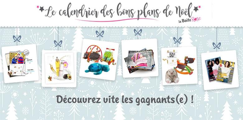 Concours Le Calendrier des Bons Plans de Noël : les premiers gagnants