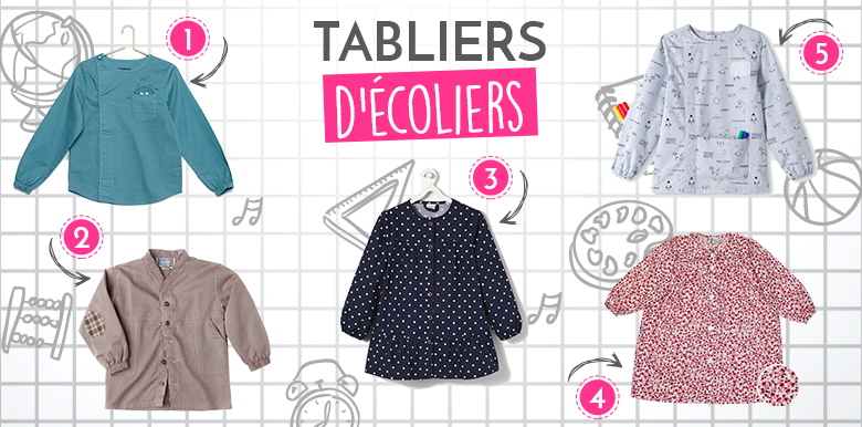 Sélection shopping : les tabliers d'écolier