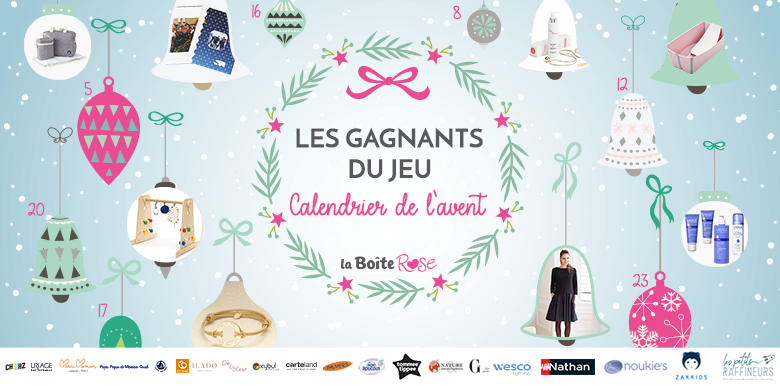 Le calendrier de Noël : les gagnants