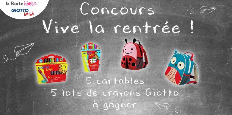 Concours Vive la rentrée : les gagnants