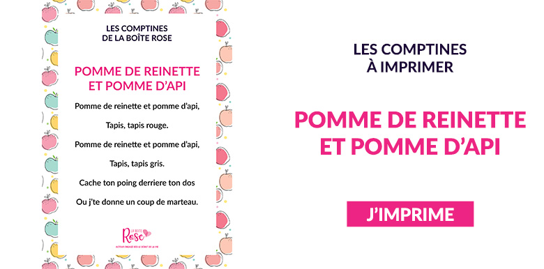 Mes Comptines A Imprimer Pomme De Reinette Et Pomme D Api La Boite Rose